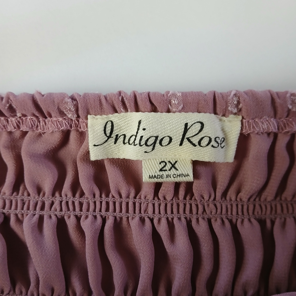Indigo Rose Smocked Short Sleeve Dress - Picture 5 of 7
